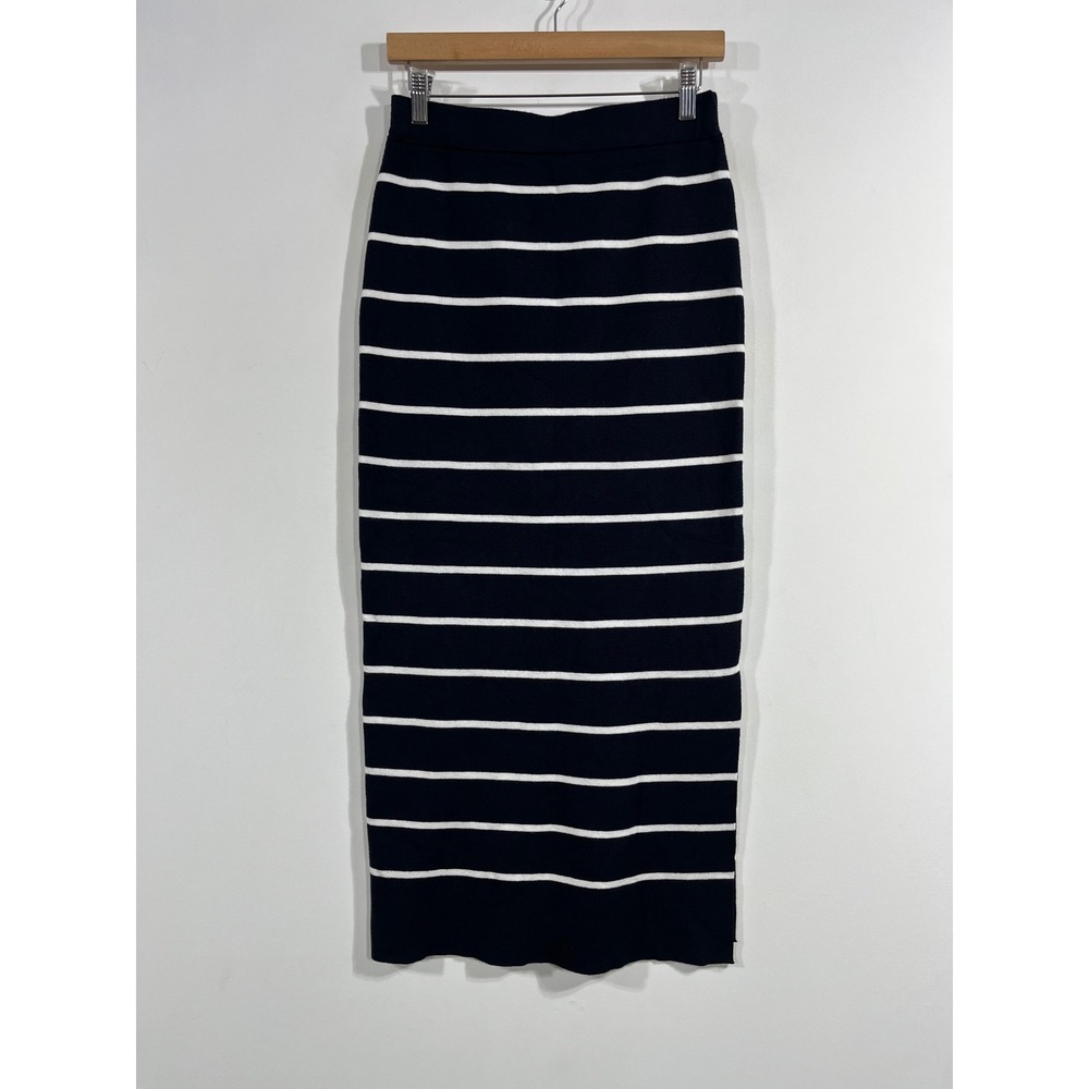 Joie Heritage Fisherman Preppy Striped Knit Midi Skirt Medium Career Capsule